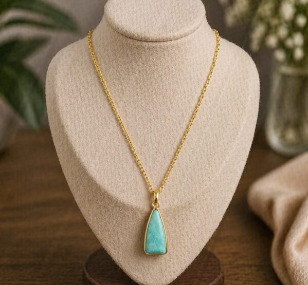 Amazonite Dual-Side Pendant Necklace