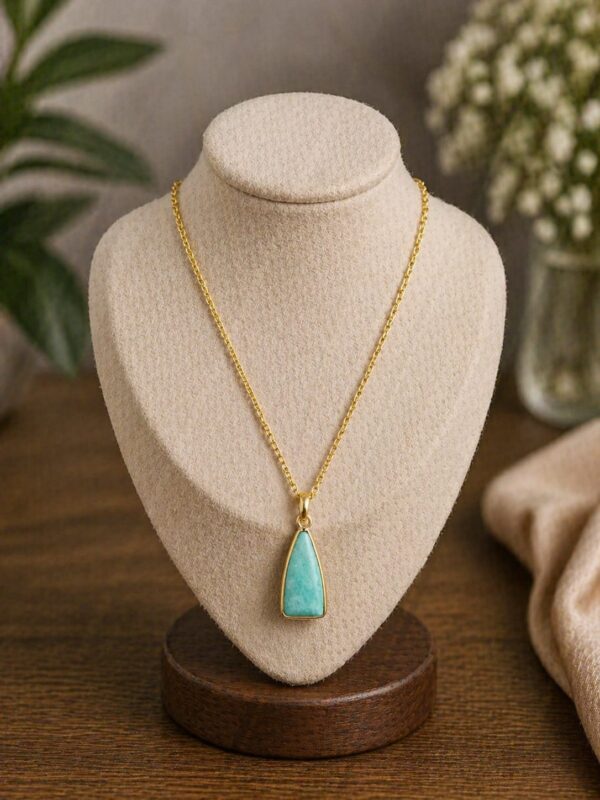 Amazonite Dual-Side Pendant Necklace