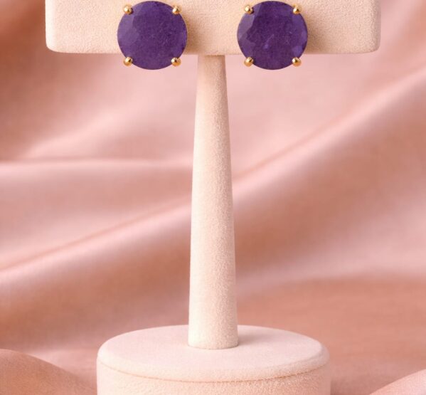Amethyst Purple Stud Earrings