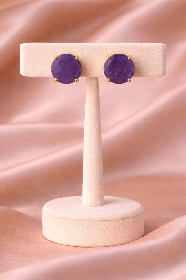 Amethyst Purple Stud Earrings