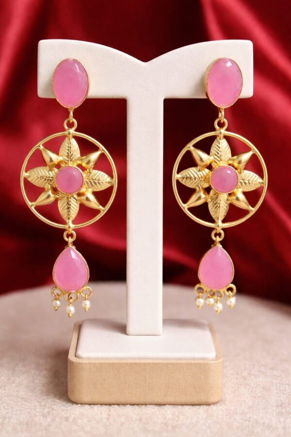Blush Bloom Floral Drop Earrings