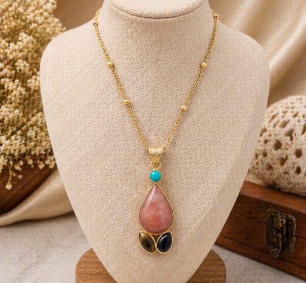 Blush Multi-Stone Pendant Necklace