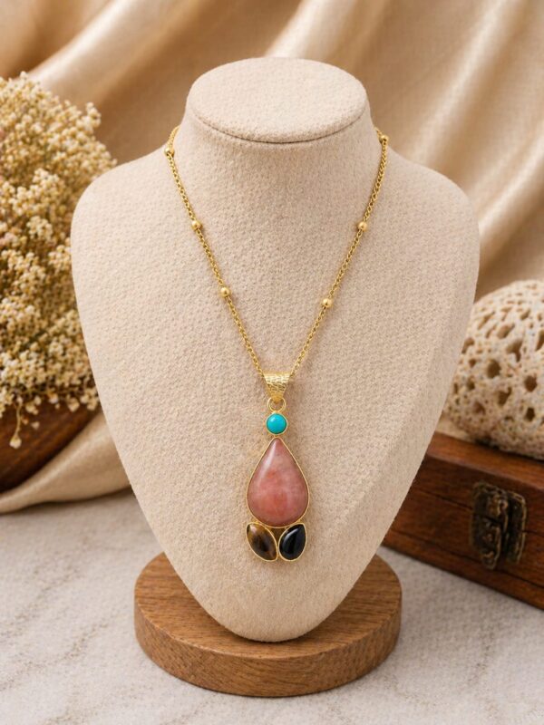 Blush Multi-Stone Pendant Necklace