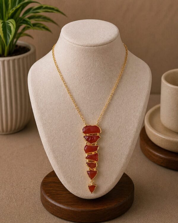 Carnelian Cascade Statement Necklace