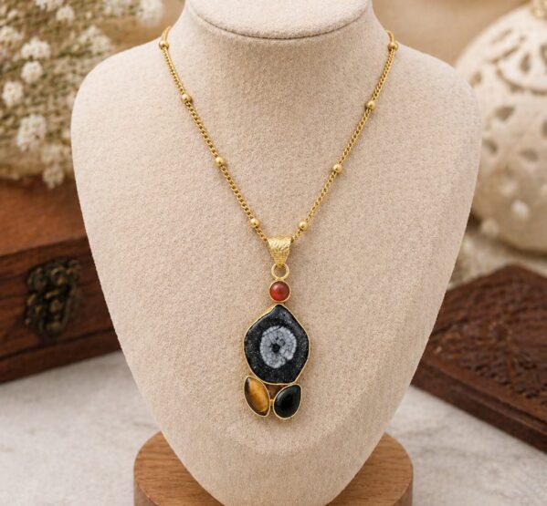 Celestial Multi-Stone Pendant Necklace