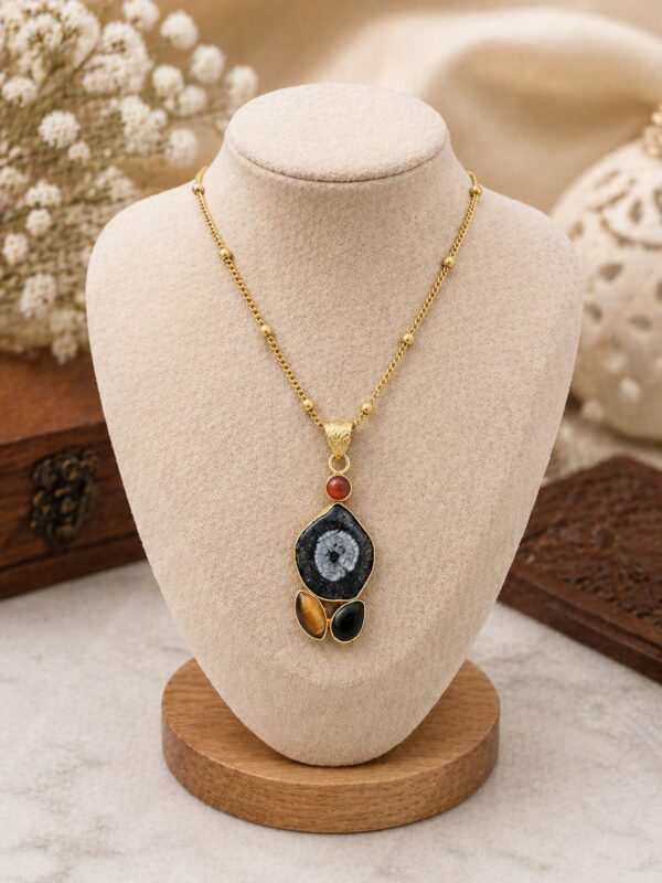 Celestial Multi-Stone Pendant Necklace
