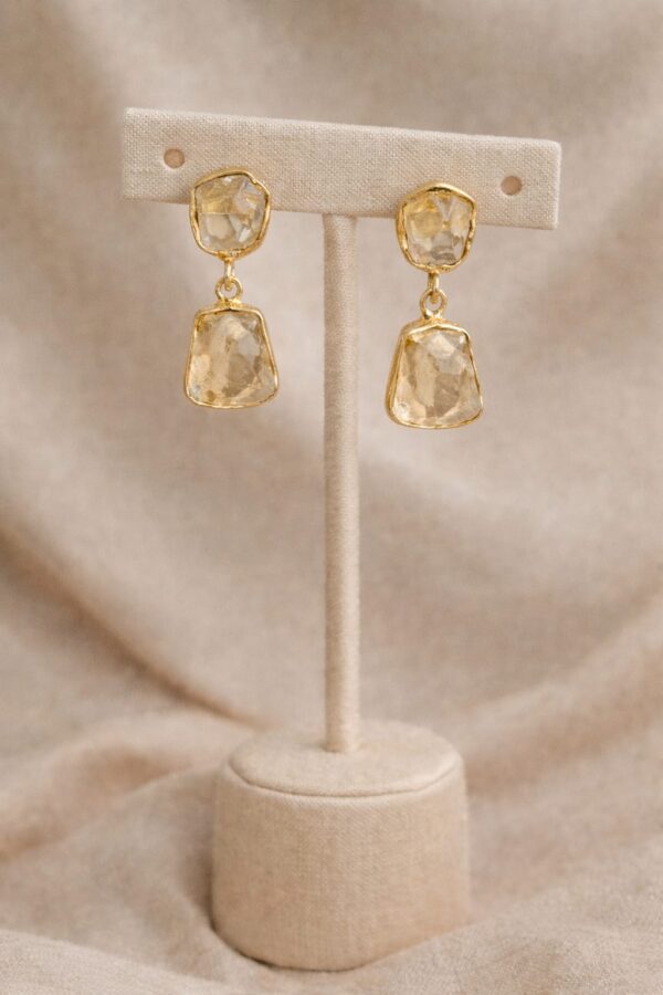 Citrine Dual Drop Earrings