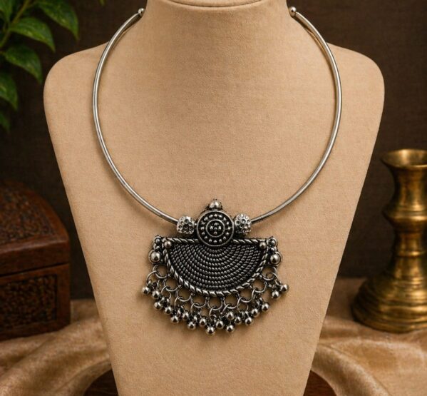 Classic Tribal Statement Hansli Necklace