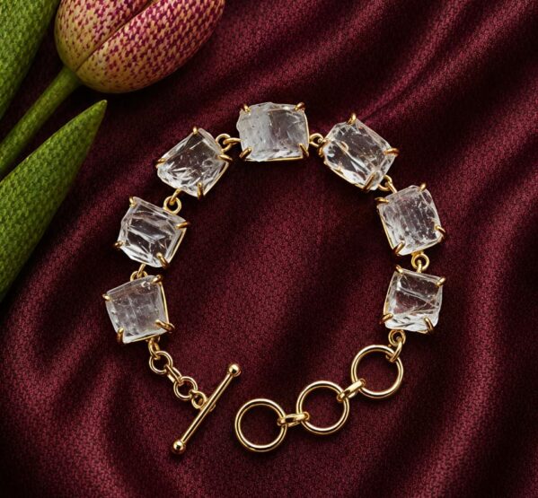 Clear Quartz Statement Bracelet