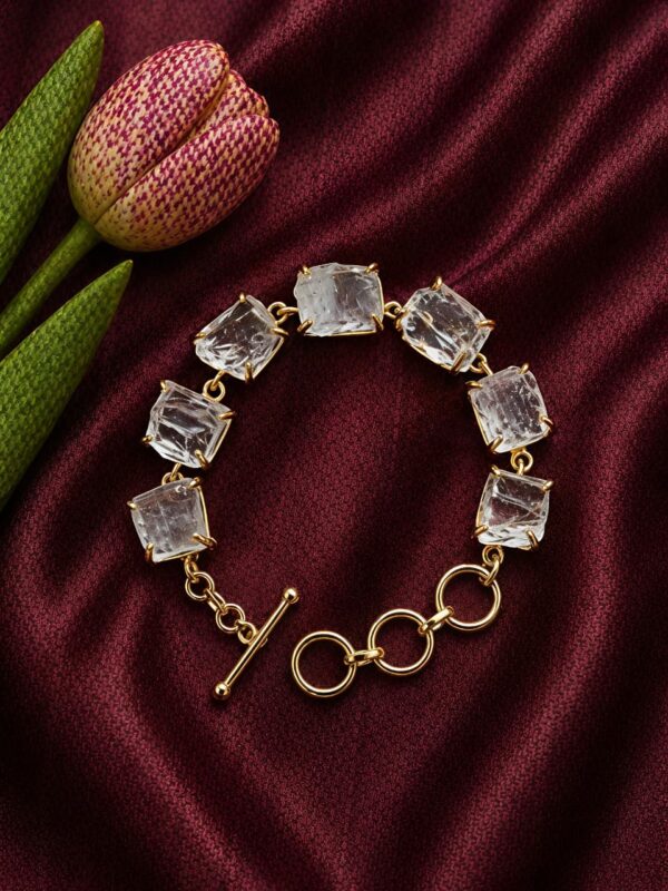 Clear Quartz Statement Bracelet