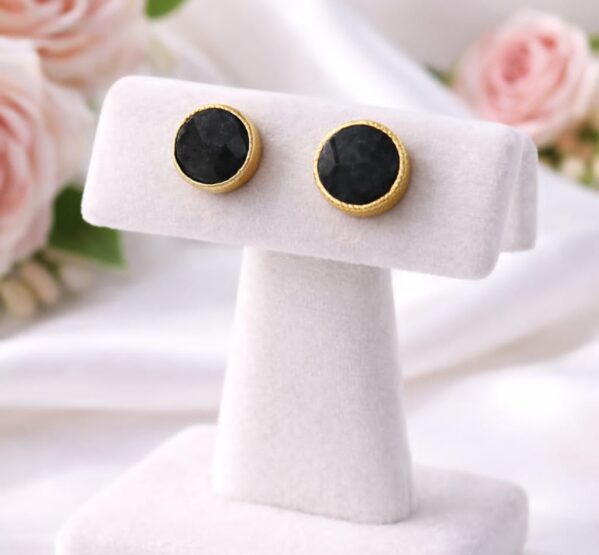 Daily Wear Black Onyx Stud Earrings