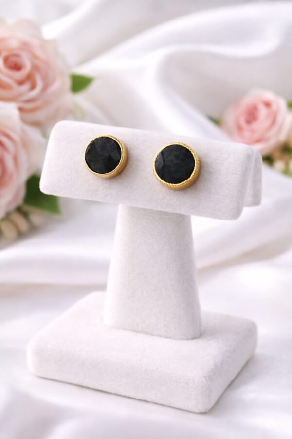 Daily Wear Black Onyx Stud Earrings