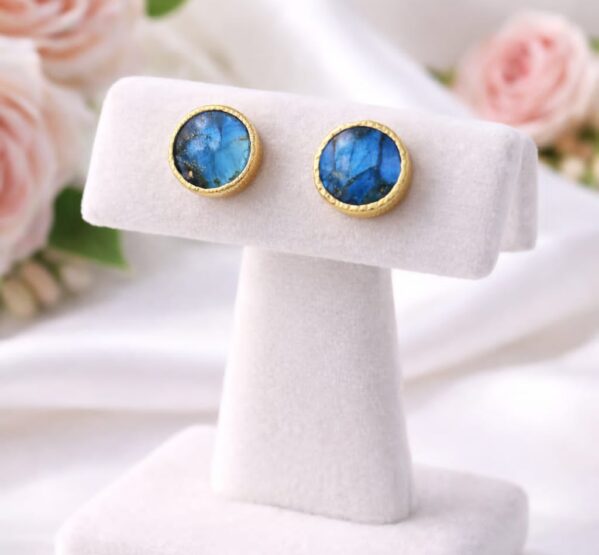 Daily Wear Labradorite Stud Earrings