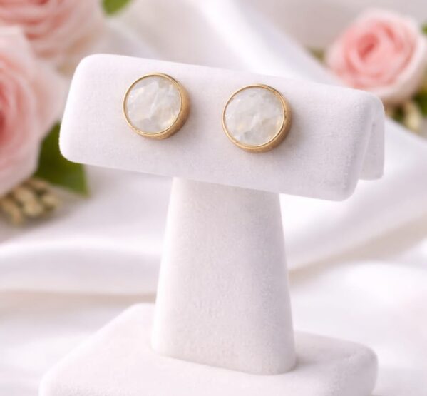 Daily Wear Moonstone Stud Earrings