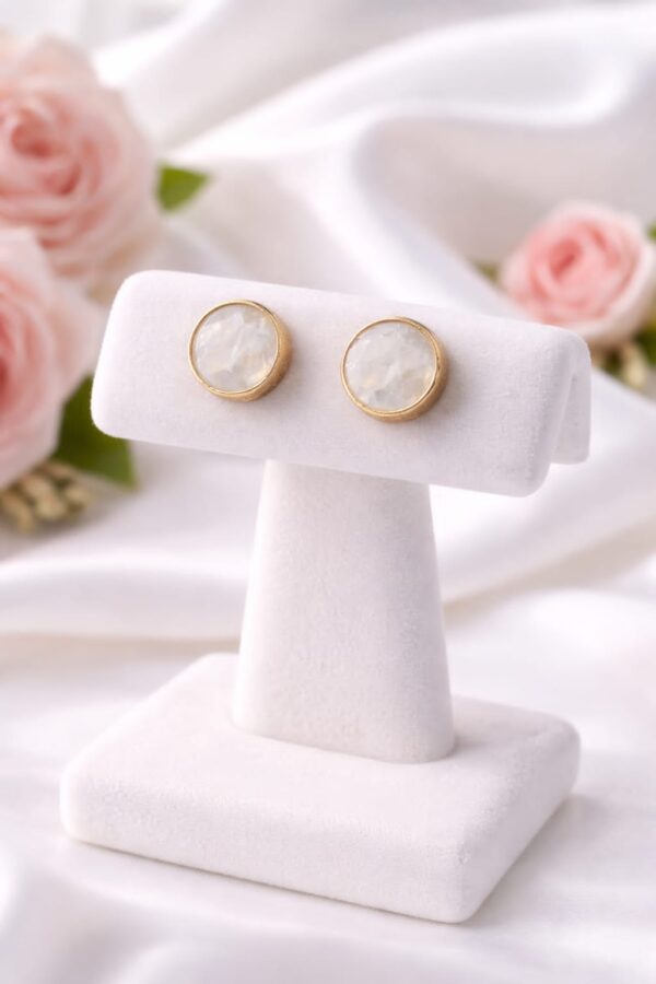 Daily Wear Moonstone Stud Earrings