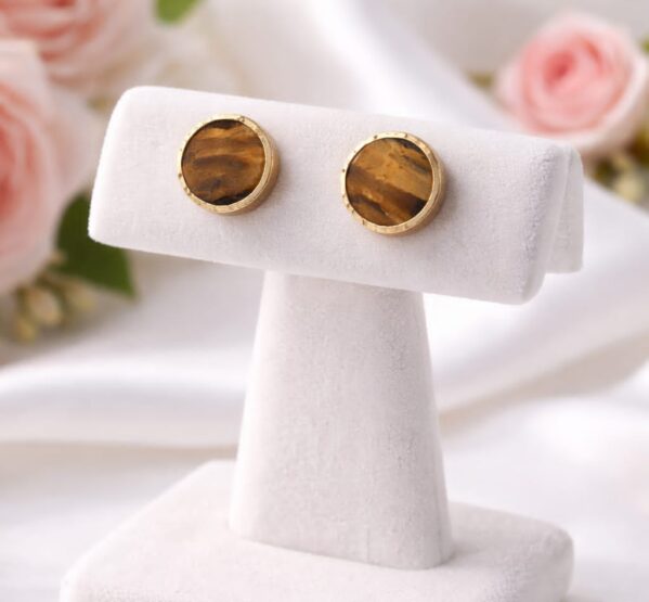 Daily Wear Tiger Eye Stud Earrings
