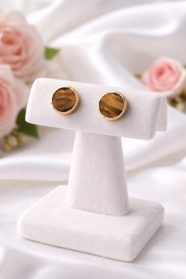 Daily Wear Tiger Eye Stud Earrings