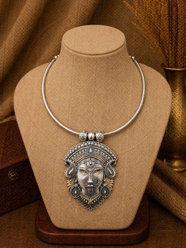 Goddess Face Statement Hansli Necklace