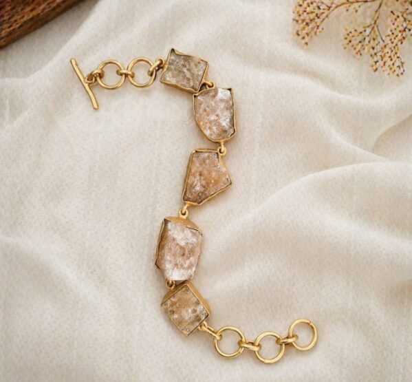 Golden Citrine Charm Bracelet