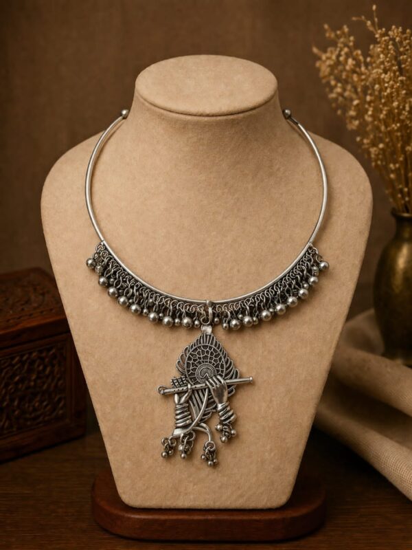 Krishna Flute Tribal Hansli Necklace
