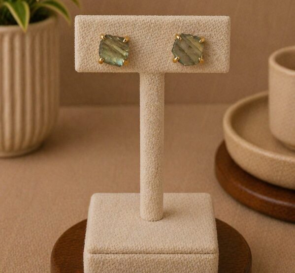 Labradorite Raw Stud Earrings