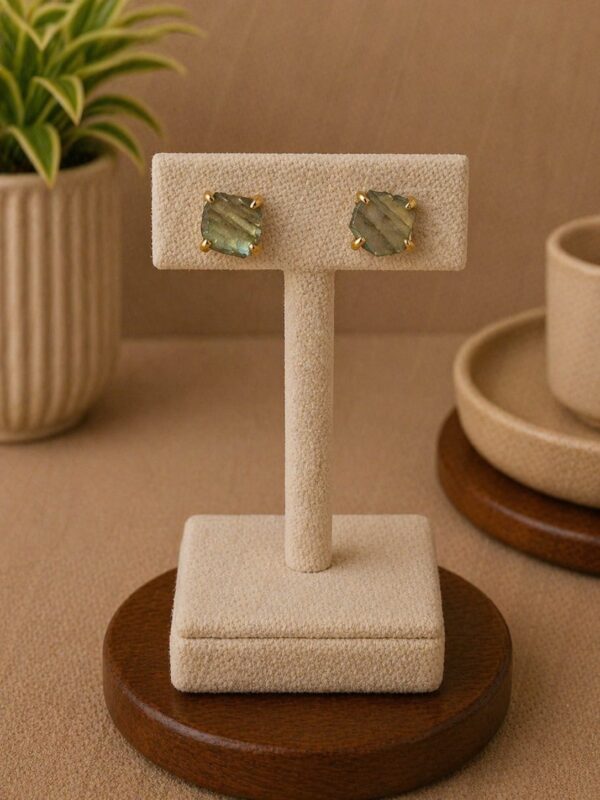 Labradorite Raw Stud Earrings