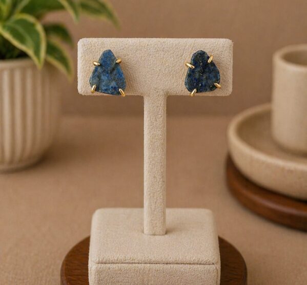 Lapis Lazuli Raw Stud Earrings