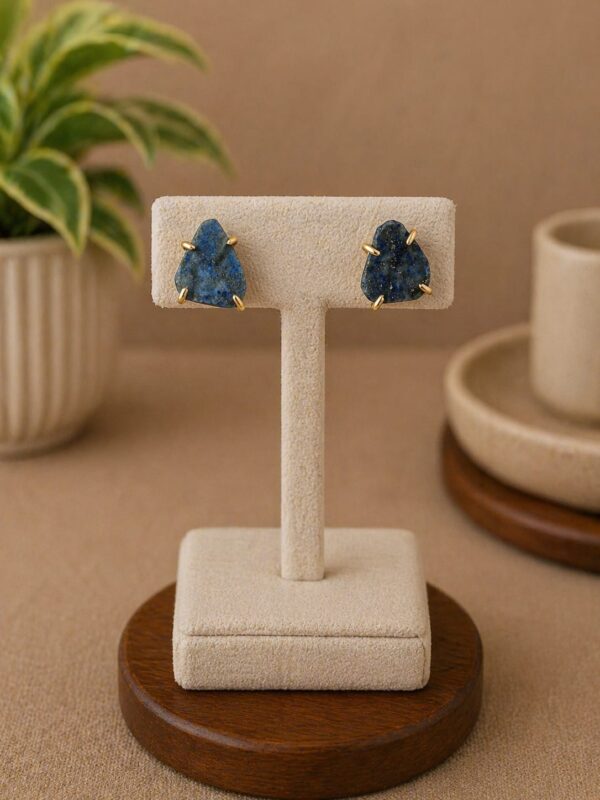 Lapis Lazuli Raw Stud Earrings