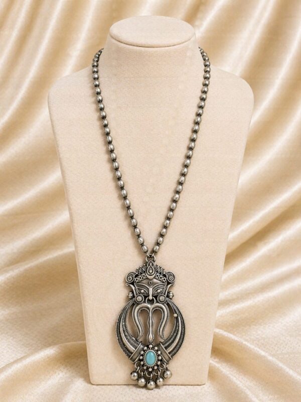 Maa Durga Heritage Long Pendant Necklace