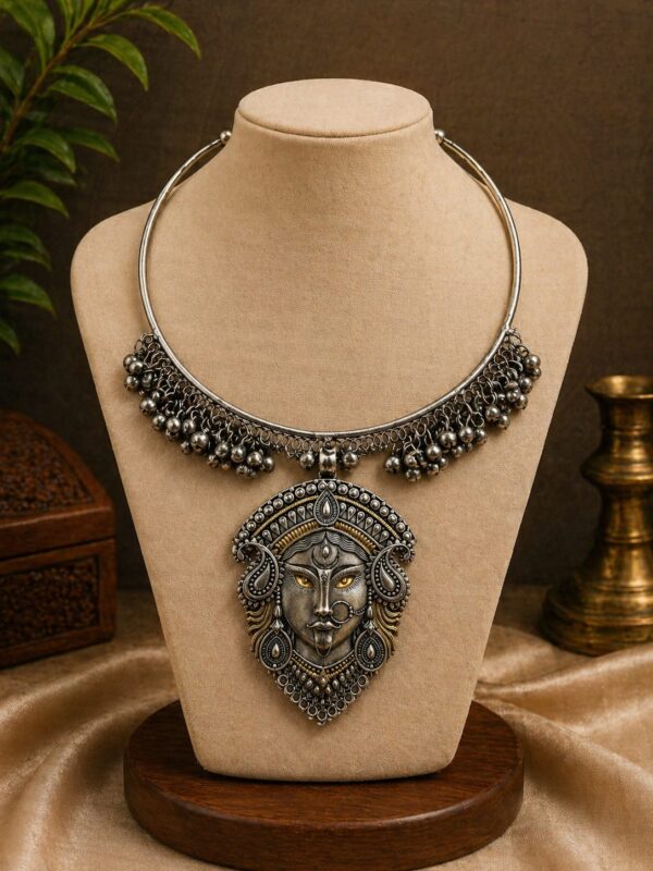Maa Durga Statement Hansli Necklace