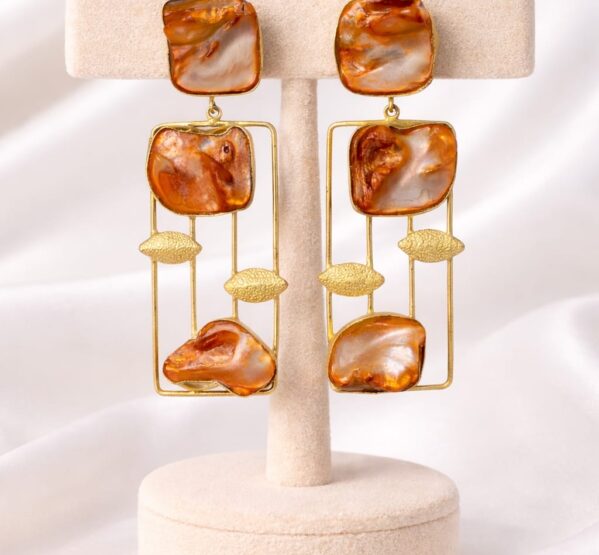 Mother of Pearl Statement Earrings