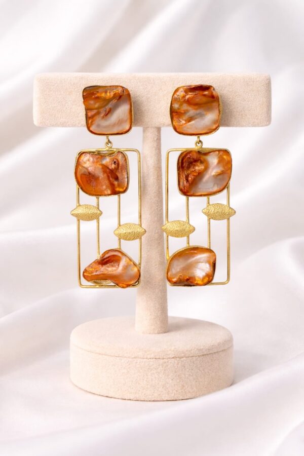 Mother of Pearl Statement Earrings