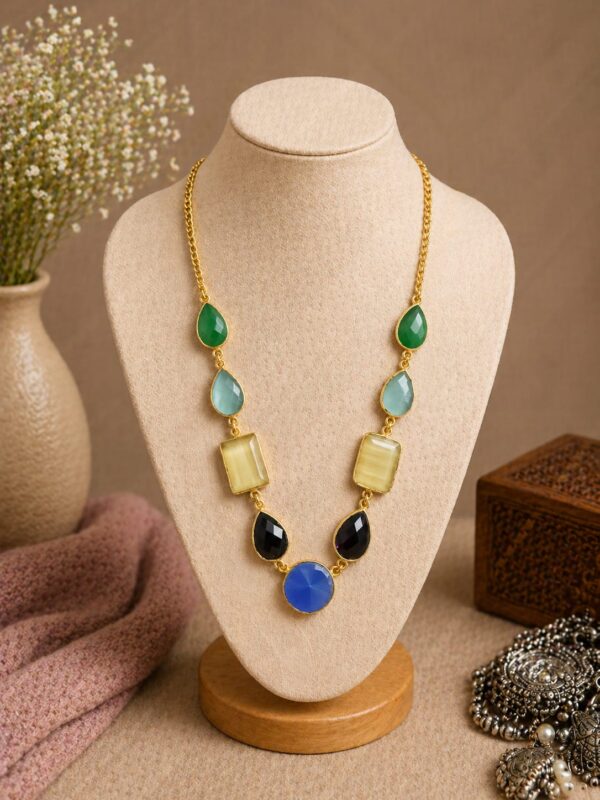 Multicolor Statement Drop Necklace