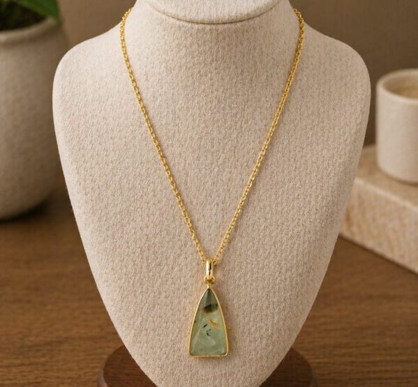Prehnite Dual-Side Pendant Necklace