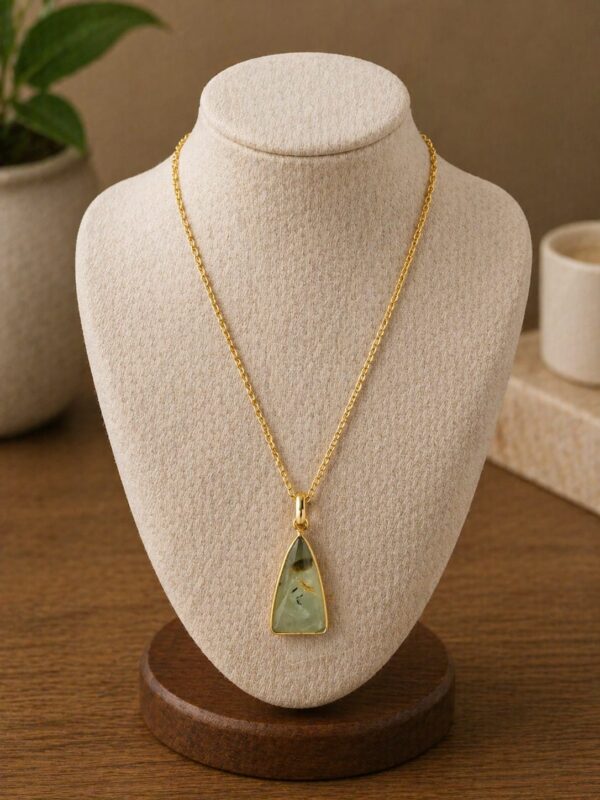 Prehnite Dual-Side Pendant Necklace