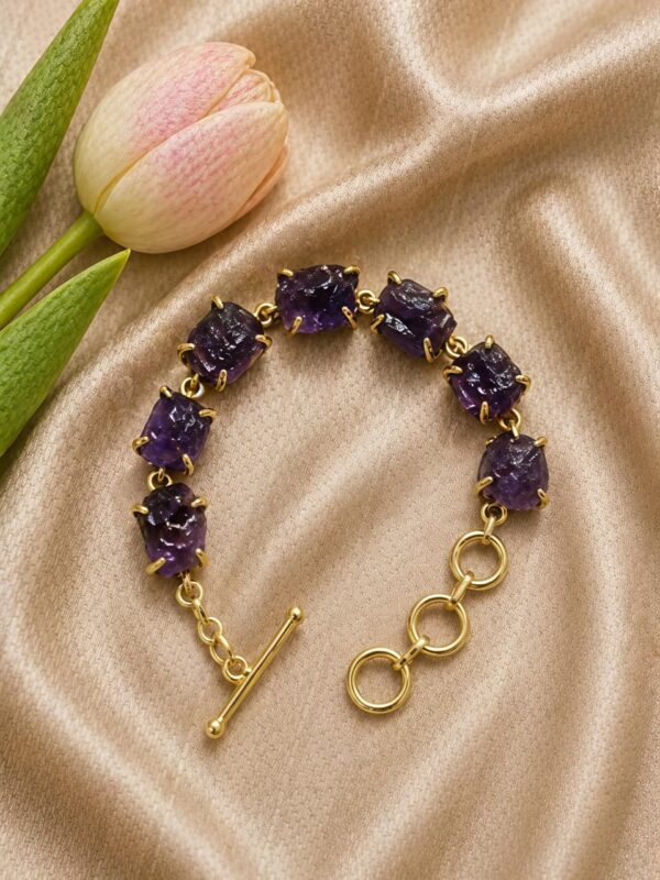 Royal Amethyst Raw Stone Bracelet