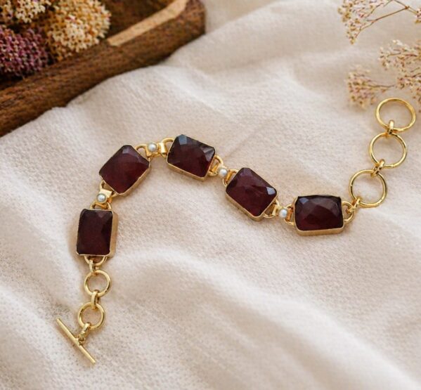 Royal Garnet Elegance Bracelet