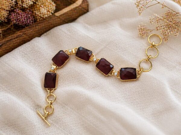 Royal Garnet Elegance Bracelet