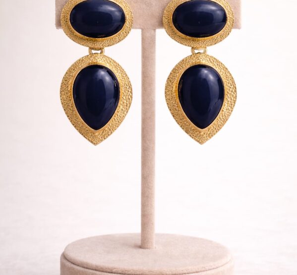 Royal Navy Onyx Drop Earrings