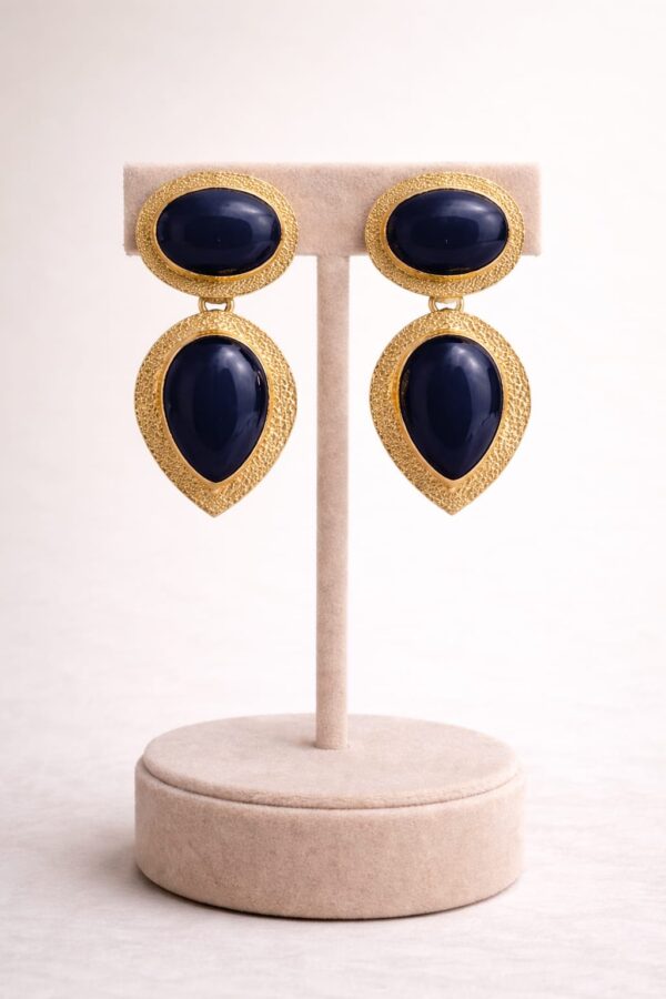 Royal Navy Onyx Drop Earrings