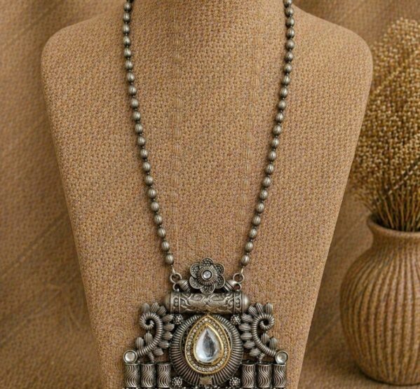 Royal Teardrop Temple Long Necklace