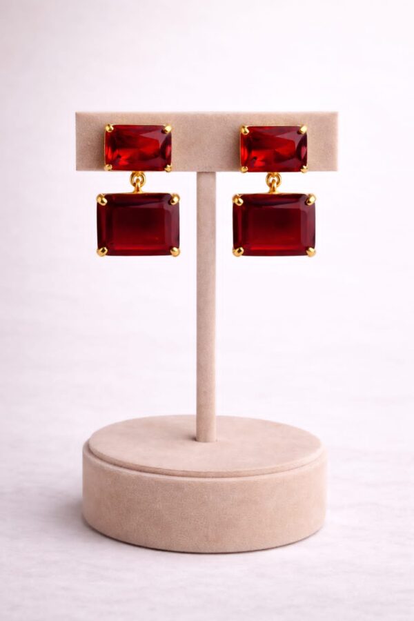 Ruby Luxe Double Drop Earrings