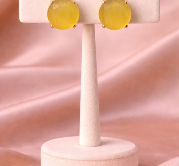 Sunshine Yellow Stud Earrings