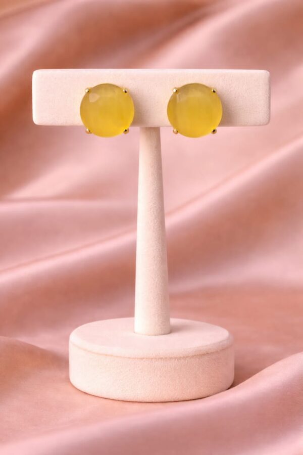 Sunshine Yellow Stud Earrings