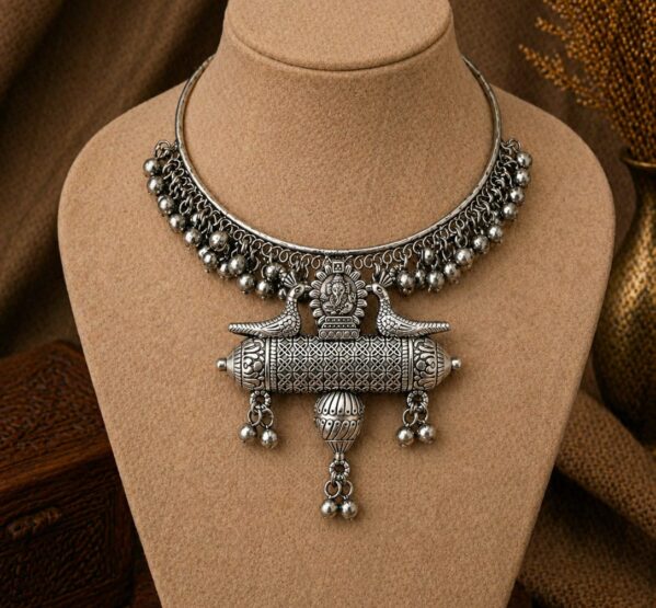 Temple Bird Tribal Hansli Necklace