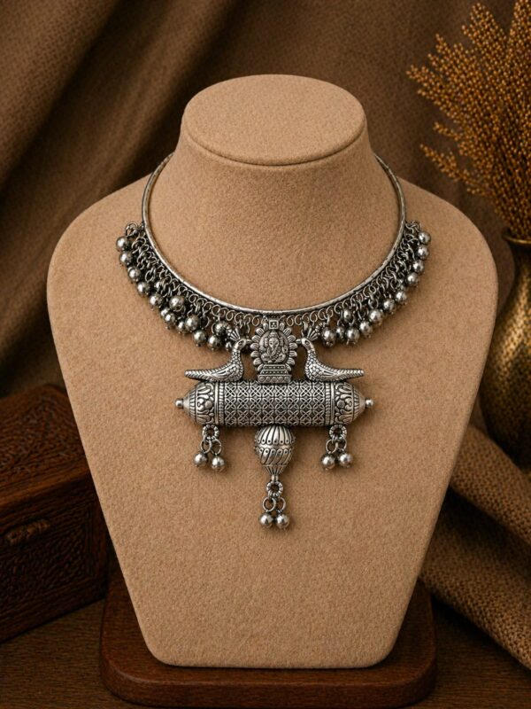 Temple Bird Tribal Hansli Necklace