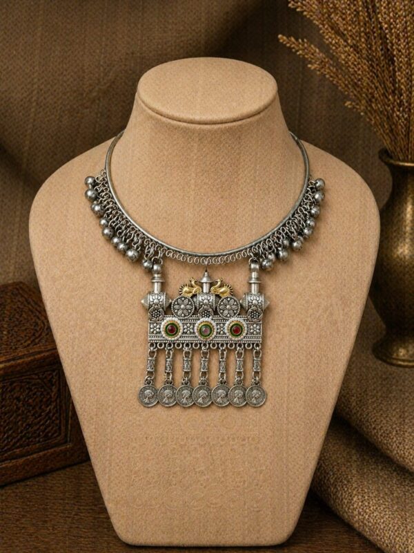 Temple Coin Tribal Hansli Necklace
