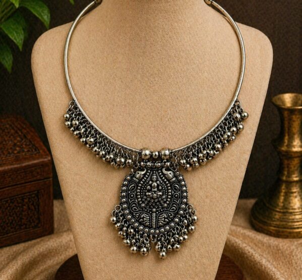 Temple Motif Tribal Hansli Necklace
