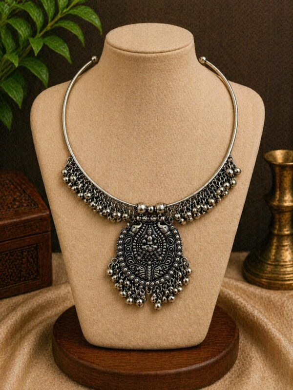 Temple Motif Tribal Hansli Necklace