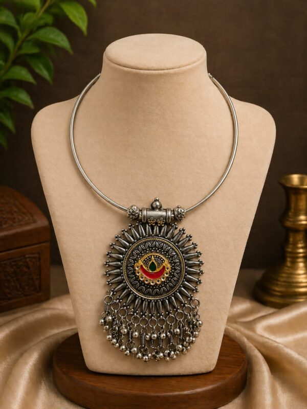 Tribal Sunburst Hansli Necklace
